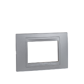 Unica Allegro - cover frame - 3 modules - aluminium