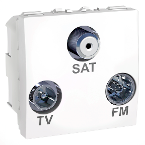 Unica - TV/FM/SAT individual socket - white
