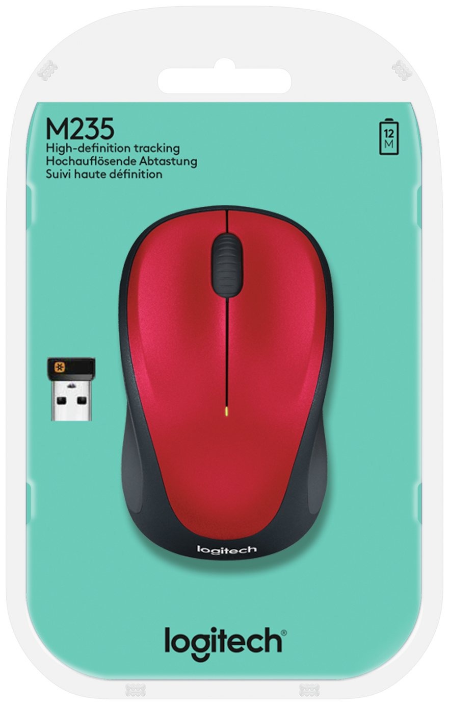 cross Melt patrol Logitech Wireless Mouse M235 - RED | توت
