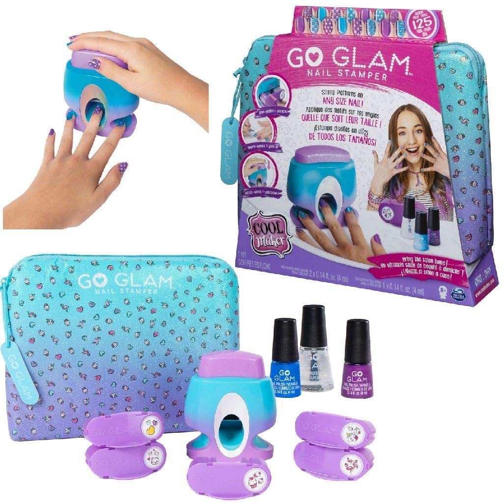 Cool Maker, GO Glam Nail Stamper, Nail Studio with 5 Patterns to Decorate  125 Nails